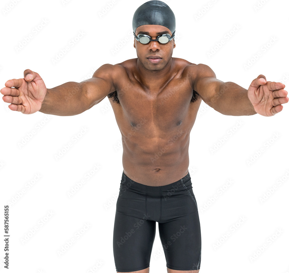 Swimmer ready to dive Swimmer ready to dive
