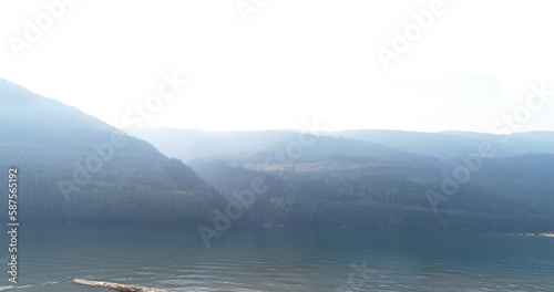 Wallpaper Mural Idyllic view of river during foggy weather Torontodigital.ca