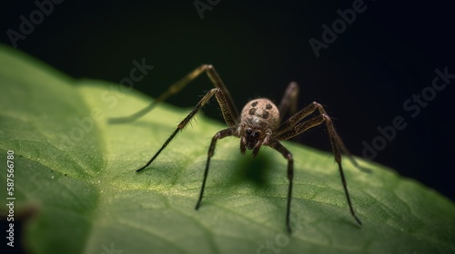 macro-shot of Spider. Generative ai.