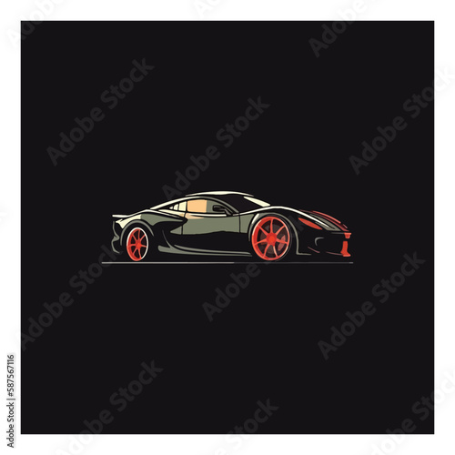 luxury sports car logo vector