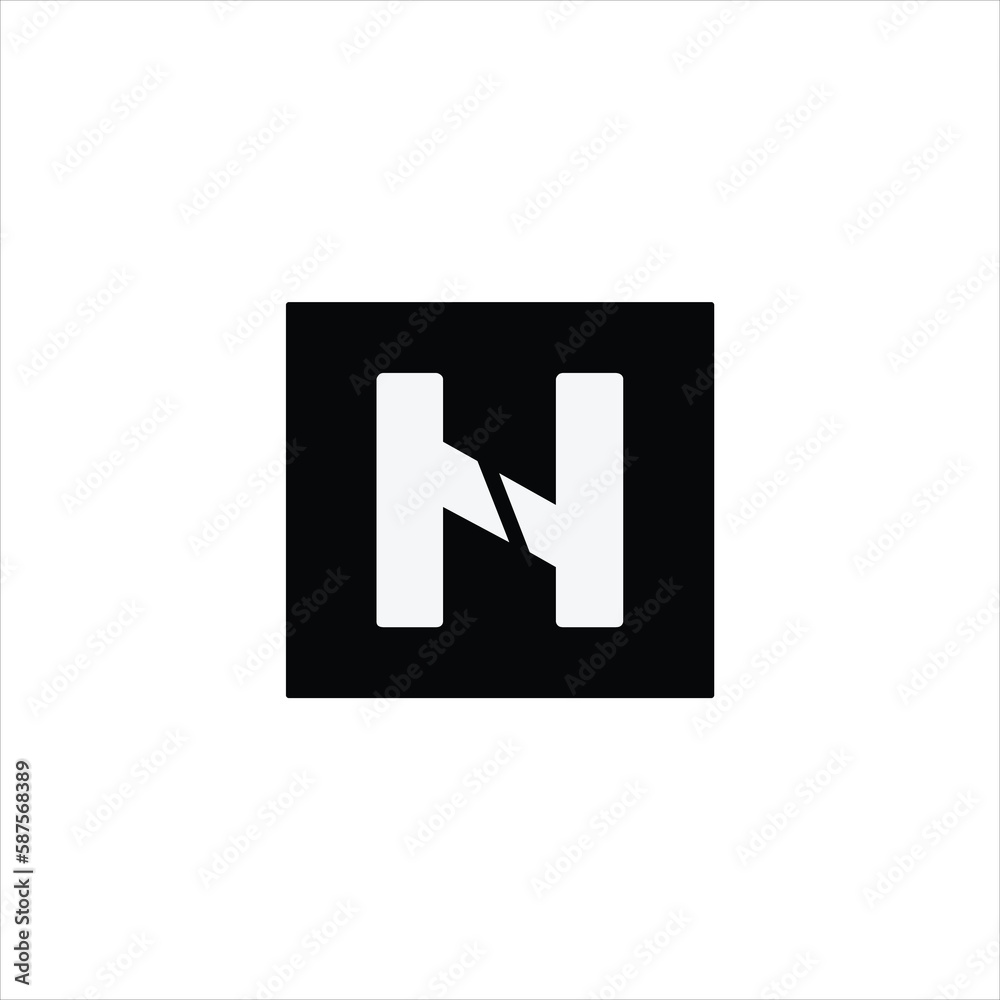 H letter with box logo design template H letter with box logo design template