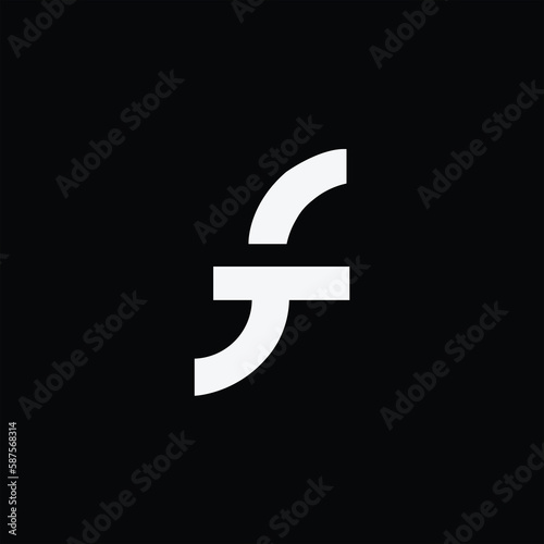 initial f logo design simple icon