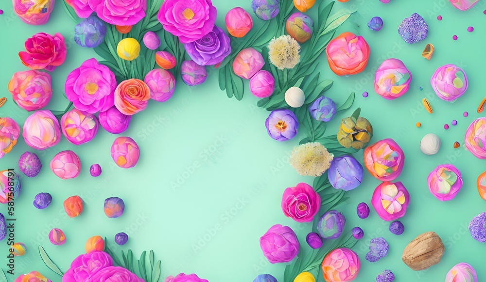 easter eggs frame for greeting text easter eggs frame for greeting text