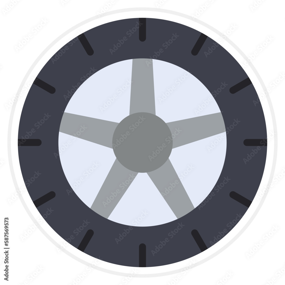 Obraz premium Tyre Sticker Icon