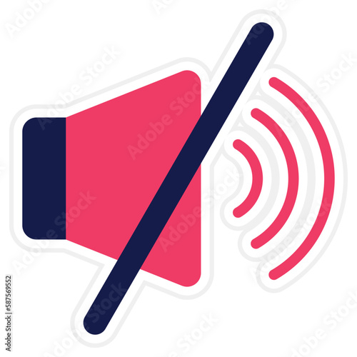 Muted Sticker Icon