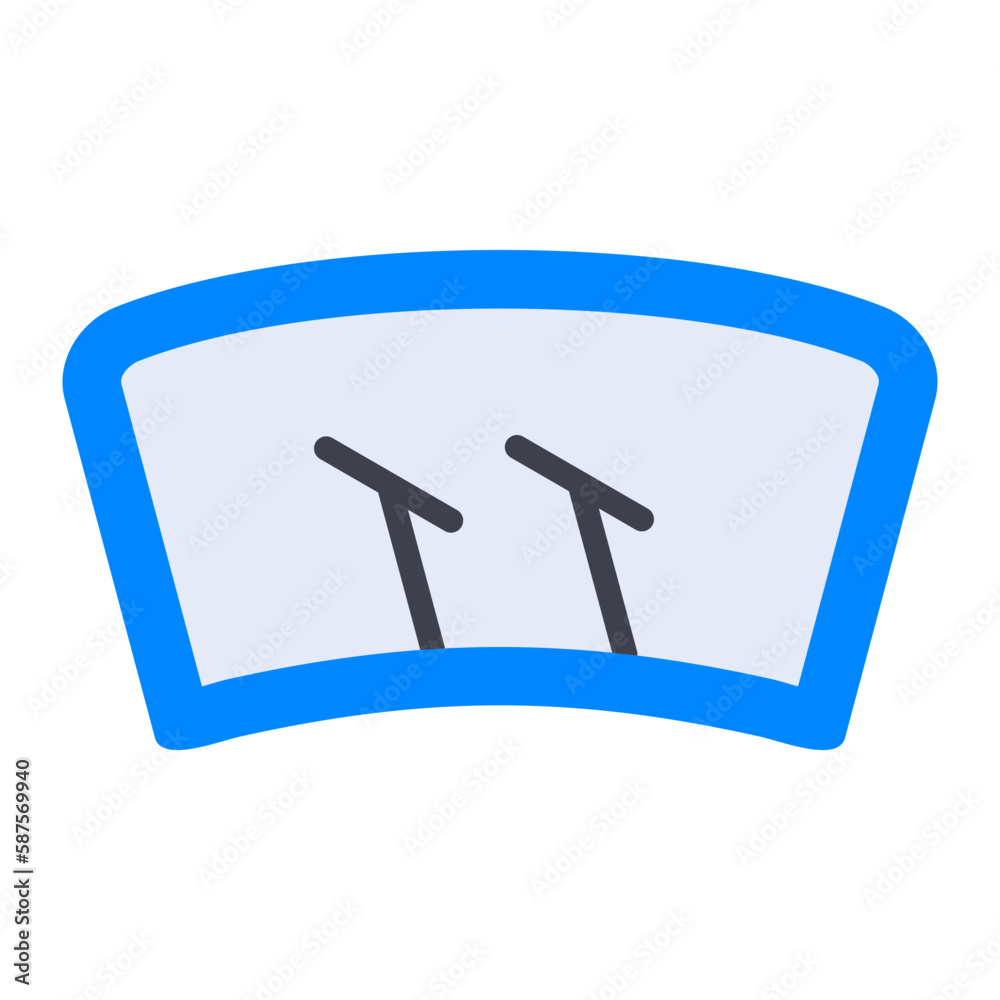 Windscreen Flat Icon Windscreen Flat Icon