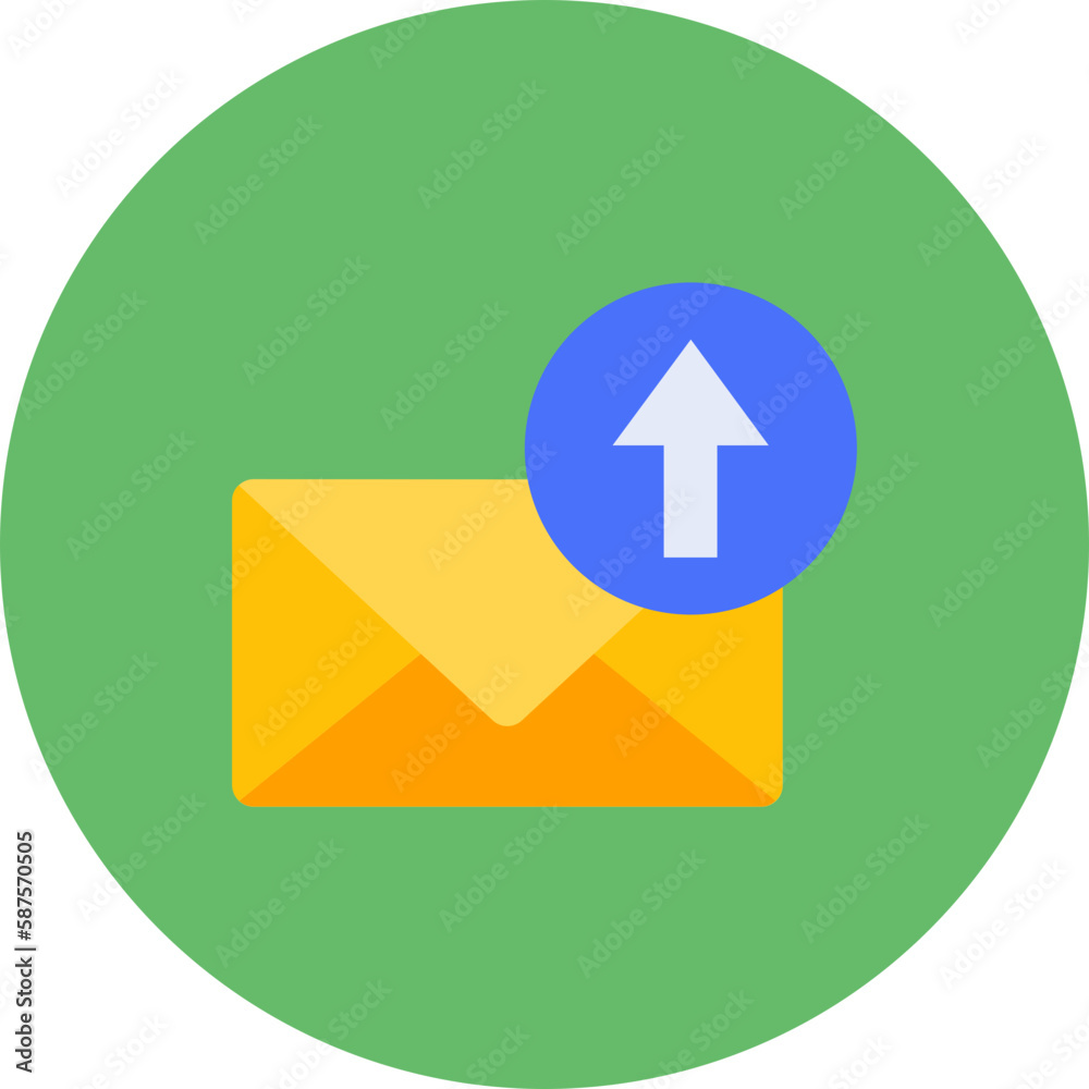 Send Multicolor Circle Flat Icon Send Multicolor Circle Flat Icon