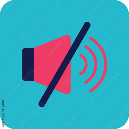 Muted Multicolor Round Corner Flat Icon