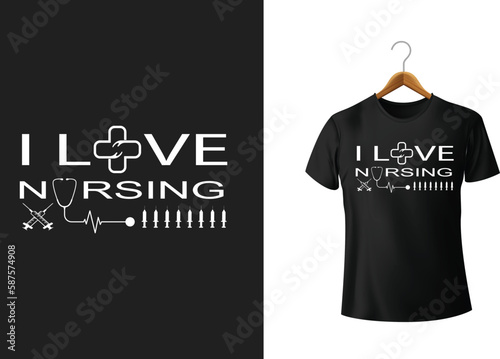 Nursing t shirt design Love Nurse Shirt, Nurse T-Shirt, Nurse lettering typographic t shirt design