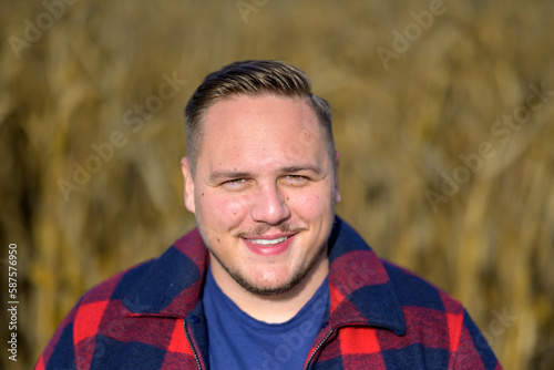 Frontal portrait of a young man
