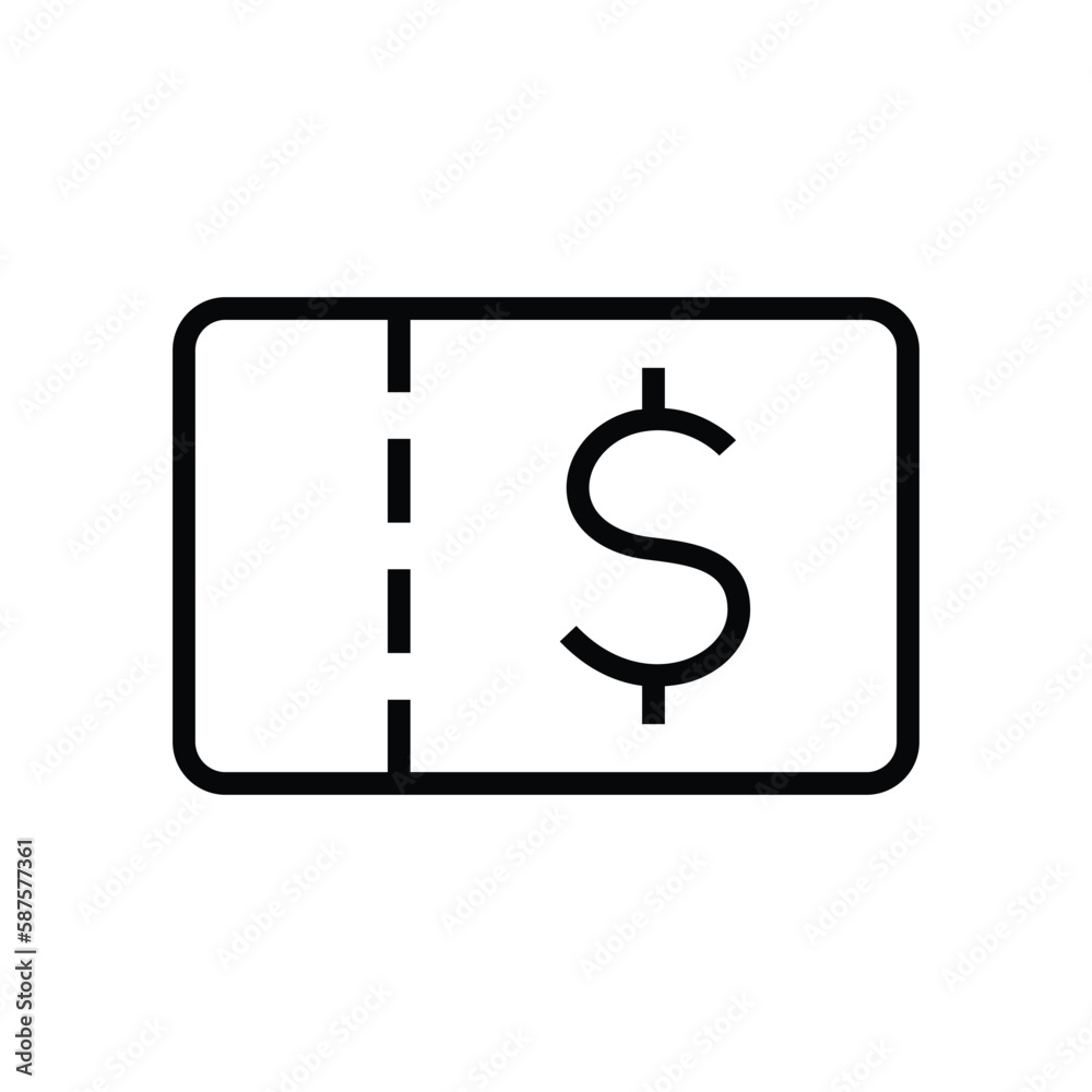 Coupon vector line icon Coupon vector line icon