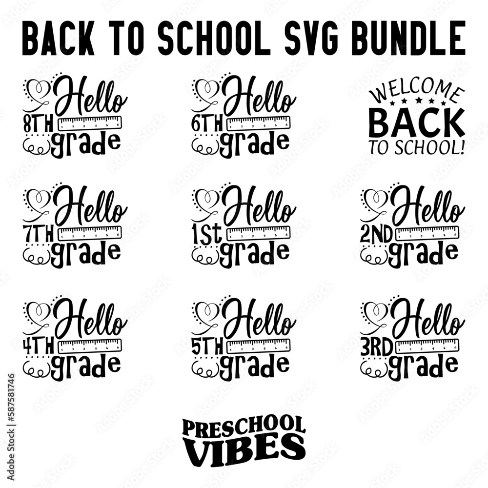 Back to School SVG Bundle Back to School SVG Bundle