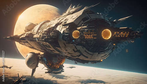 Fototapeta Naklejka Na Ścianę i Meble -  spaceship in space