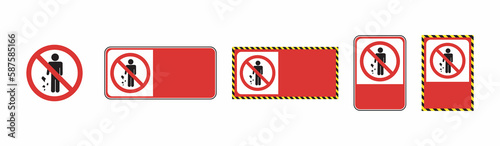 vector Do not litter sign 