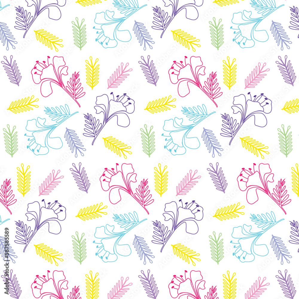 seamless pattern with colorful flowers seamless pattern with colorful flowers