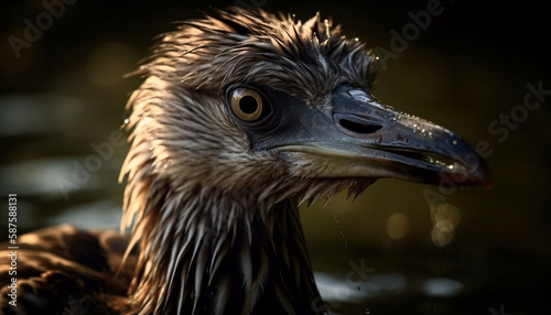 Bird of prey with beak and feathers generated by AI © Jeronimo Ramos