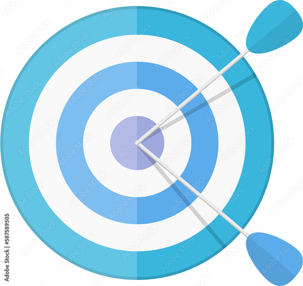 Target with two arrows, two steps or options infographics Target with two arrows, two steps or options infographics