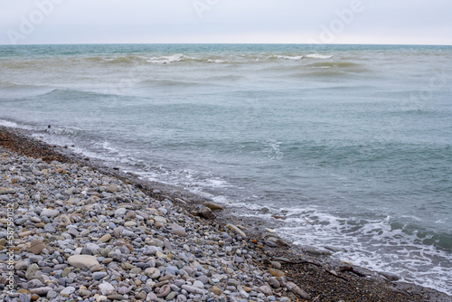 Fototapeta Naklejka Na Ścianę i Meble -  Waves on the seashore, nature.