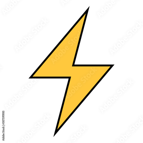 Lightning icon important information, advent latest top news, symbol importance