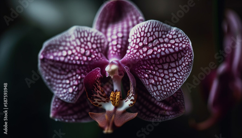 Elegant moth orchid blossoms in pink and purple generated by AI