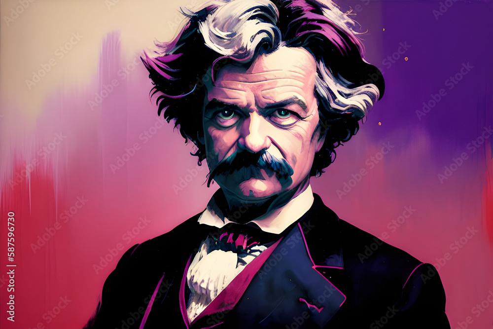 Mark Twain in various colorways