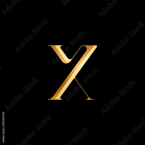 3d Latin letter X serif alphabet, beautiful elegant golden font classic perfect for logotypes, wedding invitations, or fashion or perfume design, vector illustration 10EPS