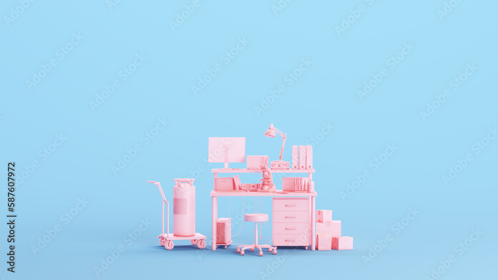 Pink Lab Laboratory Facilities Vaccine Research Science Modern