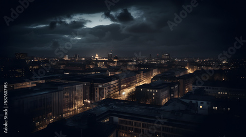 Berlin by night, created with generative AI © Sebastian
