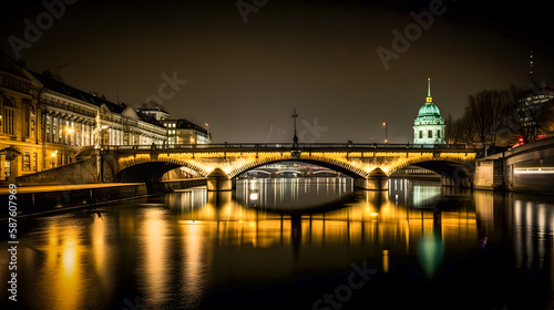 Berlin by night, created with generative AI