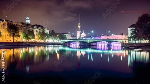 Berlin by night, created with generative AI