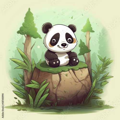The Tranquil Forest of the Panda