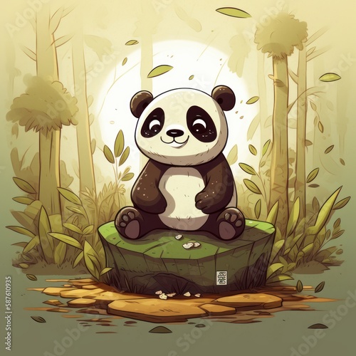 The Tranquil Forest of the Panda