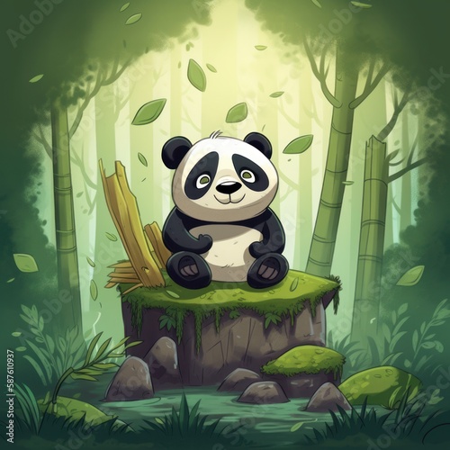 The Tranquil Forest of the Panda