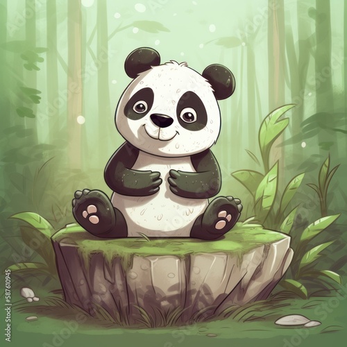 The Tranquil Forest of the Panda