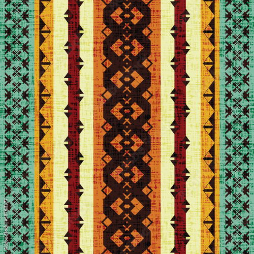 Seamless geometric pattern, ethnic background, vector design