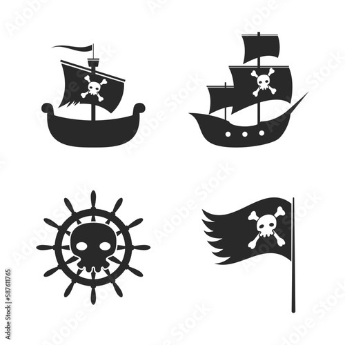 Pirate Ship logo icon