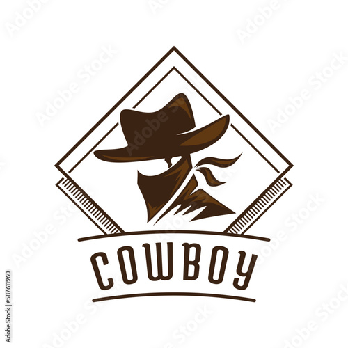 Cowboy rider illustration