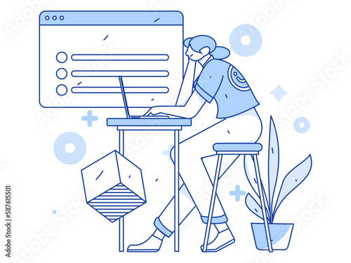 Wallpaper Mural Business People Flat Vector Concept Operation Hand Drawn Illustration
 Torontodigital.ca