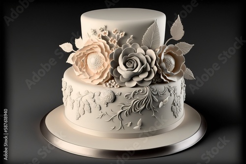 Wedding cake. Generated by AI