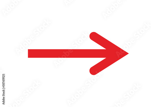 Arrow icon. Symbol of movement or path. Direction indicator.