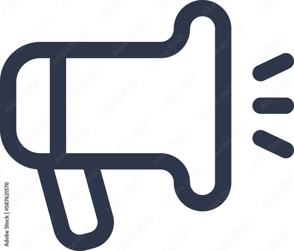 Megaphone icon in black colors. Loudspeaker sign illustration. Megaphone icon in black colors. Loudspeaker sign illustration.