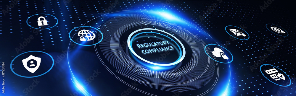 Compliance rules regulation policy law. Business, Technology, Internet and network concept. 3d illustration Compliance rules regulation policy law. Business, Technology, Internet and network concept. 3d illustration
