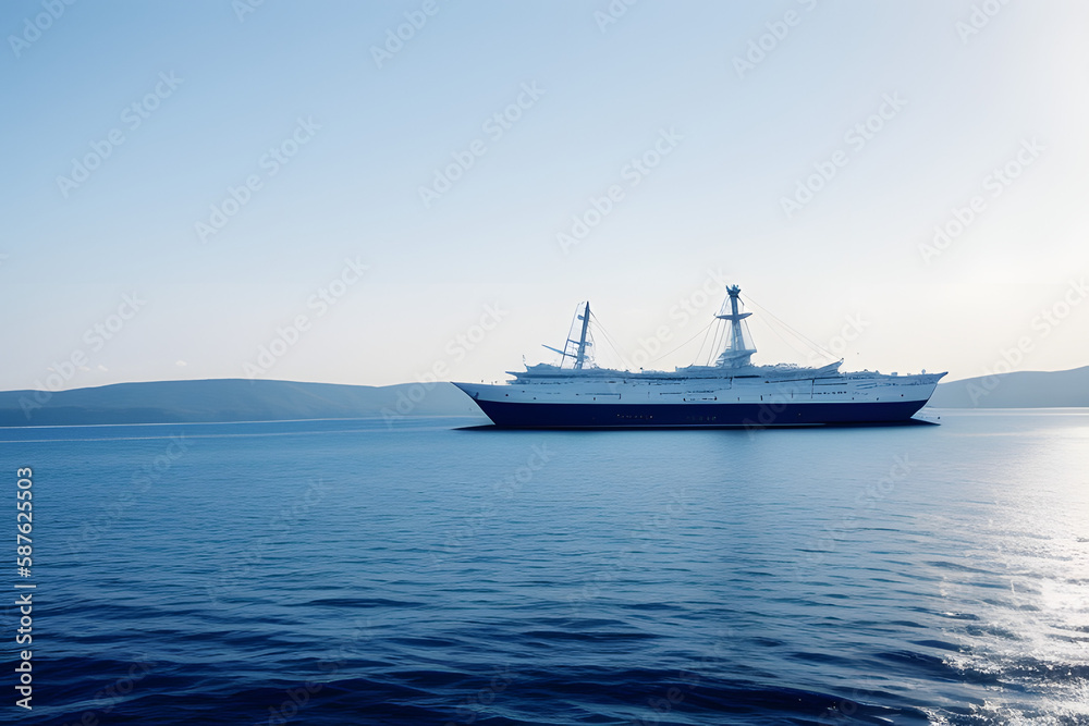 Ship In Sea Against Sky