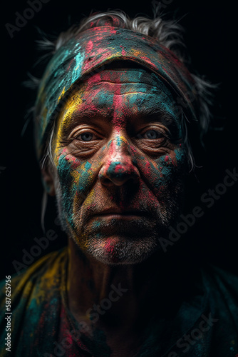 Color Me Happy - The Joyful Portrait. Generative AI. © Dipto AI Art Hub