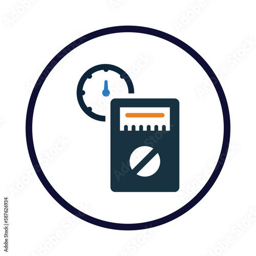 meter, power test meter, electric work meter icon