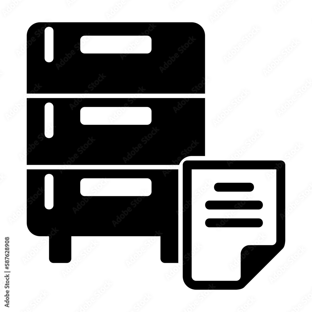 filling cabinet glyph style icon filling cabinet glyph style icon