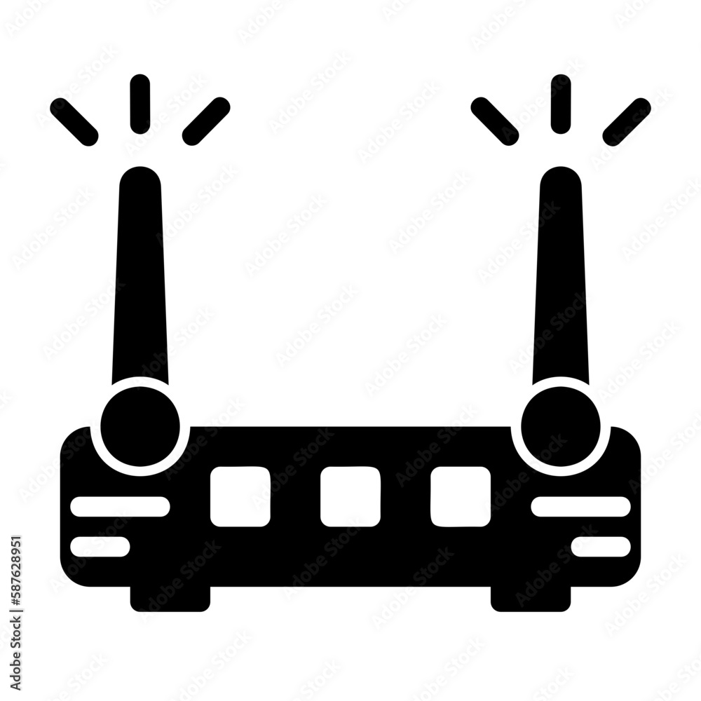 router glyph style icon router glyph style icon