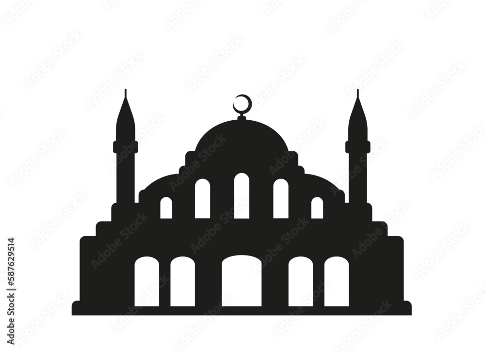 Islamic Mosque. Isolated vector illustration for your design