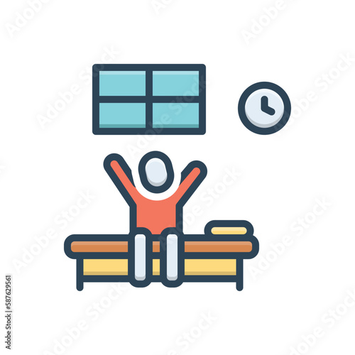 Color illustration icon for earlier 