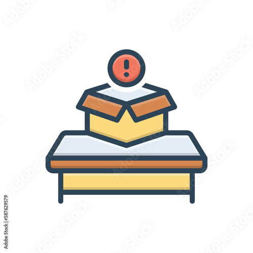Color illustration icon for empty 